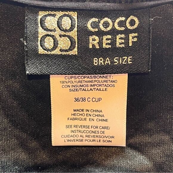 Coco Reef Swim Top Size 36/38 C Black with white dots - Picture 8 of 8